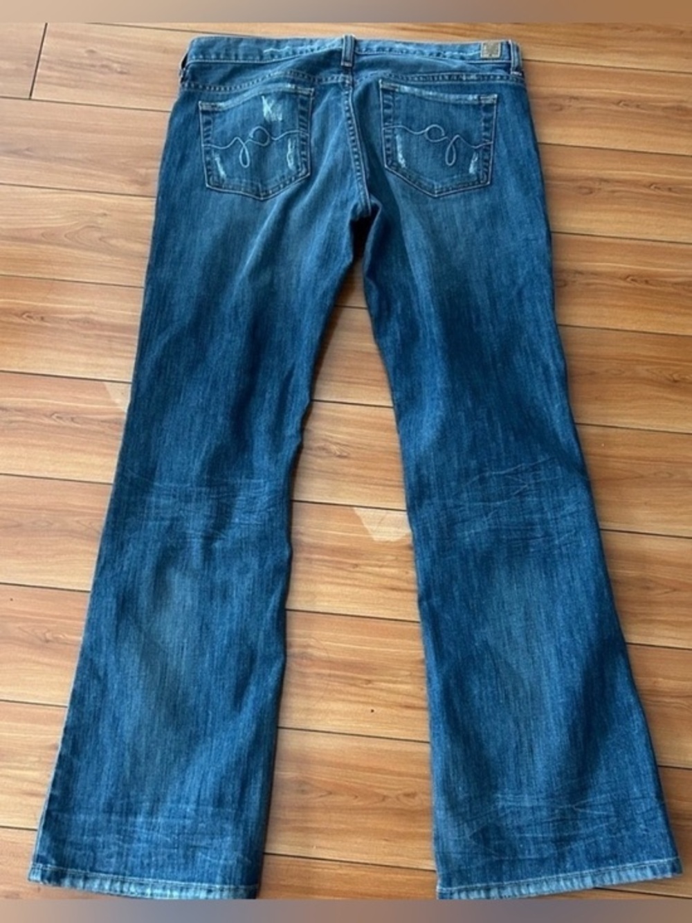 Vtg Guess Y2K Low Waist Boot Cut Jeans Size 31